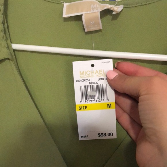 NWT Michael Kors tie front blouse - Picture 2 of 7